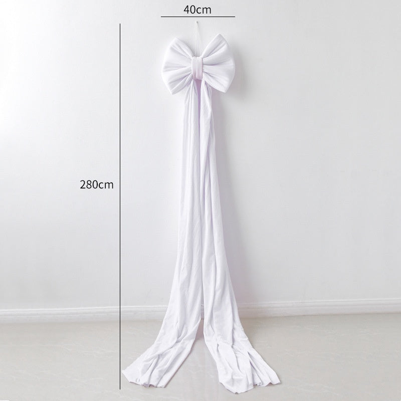 HKM-551379 Large Velvet Bow Decoration for Modern Holiday Décor