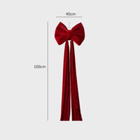 HKM-551379 Large Velvet Bow Decoration for Modern Holiday Décor