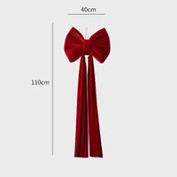 HKM-551379 Large Velvet Bow Decoration for Modern Holiday Décor