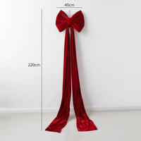 HKM-551379 Large Velvet Bow Decoration for Modern Holiday Décor