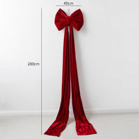 HKM-551379 Large Velvet Bow Decoration for Modern Holiday Décor