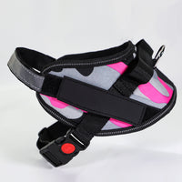 HKM-551443 Reflective Nylon Dog Harness with Adjustable Chest Strap and Heavy-Duty Leash