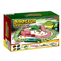HKM-551507 Dinosaur Electric Car Track Play Set - 240pcs DIY Railway for Kids Ages 3+