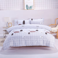 HKM-551571 Cartoon-Themed Thickened Four-Piece Polyester Bedding Set