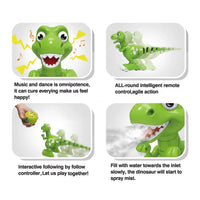 HKM-551827 Remote Control Dancing Dinosaur with Spray Function and Interactive Features for Children
