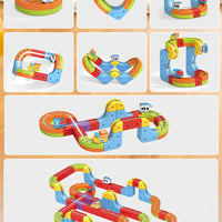 HKM-551891 Maglev Train Building Blocks Set with 18 PCS Magnetic Track Car for Kids