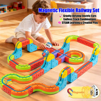 HKM-551891 Maglev Train Building Blocks Set with 18 PCS Magnetic Track Car for Kids