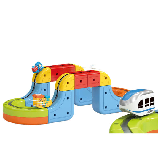 Maglev Train Building Blocks Set with 18 PCS Magnetic Track Car for Kids