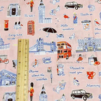 HKM-552083 Handmade Cartoon Print Cotton Fabric - 100% Muslin Shirt Dress Material (140 x 45cm)