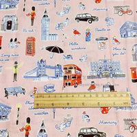 HKM-552083 Handmade Cartoon Print Cotton Fabric - 100% Muslin Shirt Dress Material (140 x 45cm)