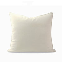 HKM-552083 Milky White Flannel Square Cushion for Bedside and Sofa, Multiple Sizes Available