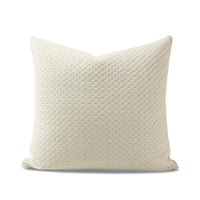 HKM-552083 Milky White Flannel Square Cushion for Bedside and Sofa, Multiple Sizes Available