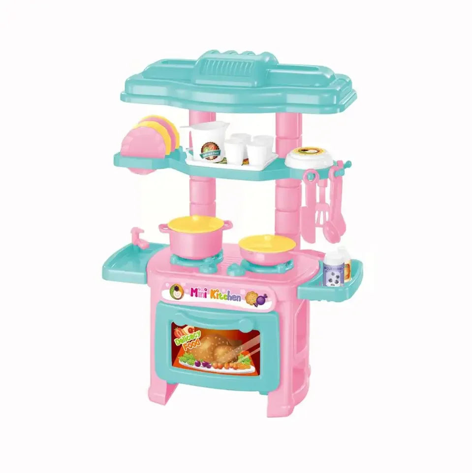 KTX-552083 Mini Kitchen Cooking Play Set for Kids – 48-Piece Pretend Play Toy Set