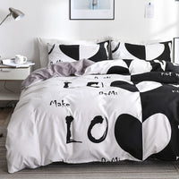 HKM-552211 European Style Printed Four-Piece Bedding Set with Quilt Cover and Pillowcases, Made of Polyester for 1.5m Beds