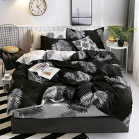 HKM-552211 European Style Printed Four-Piece Bedding Set with Quilt Cover and Pillowcases, Made of Polyester for 1.5m Beds