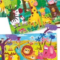 HKM-552403 Custom Cartoon Educational Jigsaw Puzzles for Kids - 24/48/60 Pieces, Portable Gift Box