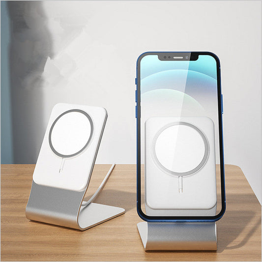 HKM-552467 Magnetic Wireless Charging Desktop Phone Holder for Apple Magsafe Devices – Aluminum Alloy Design