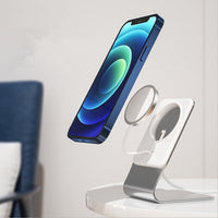 HKM-552467 Magnetic Wireless Charging Desktop Phone Holder for Apple Magsafe Devices – Aluminum Alloy Design