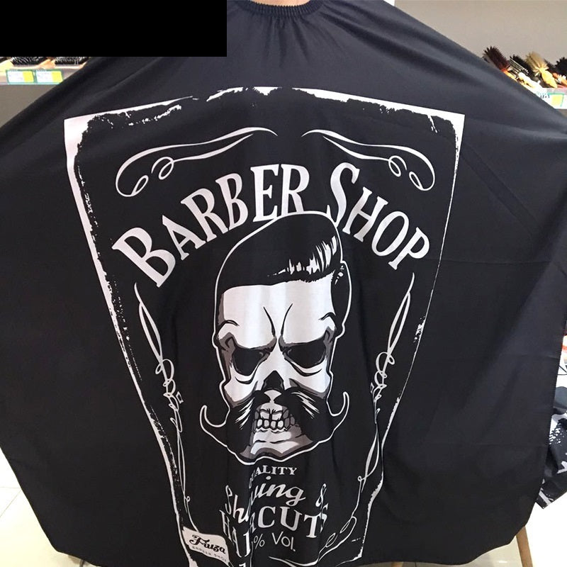HKM-552467 Skull Print Polyester Hair Cutting Cape - 145x165CM for Salon and Home Use