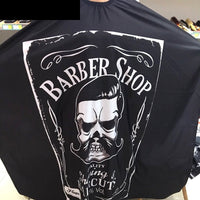 HKM-552467 Skull Print Polyester Hair Cutting Cape - 145x165CM for Salon and Home Use