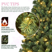 HKM-552531 PVC Christmas Tree with Lights - 6ft & 7ft Hybrid Automatic Options Available