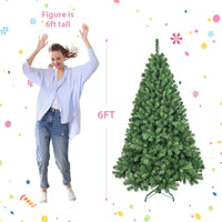 HKM-552531 PVC Christmas Tree with Lights - 6ft & 7ft Hybrid Automatic Options Available