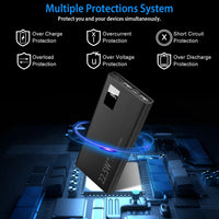 HKM-552659 Portable 10000mAh Power Bank with 22.5W Fast Charging, PD QC 3.0, LED Display, Compatible with iPhone and Samsung Devices