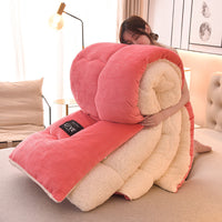 HKM-552723 Thick Lambskin Winter Duvet Insert with Double-Sided Velvet Lambswool Quilt
