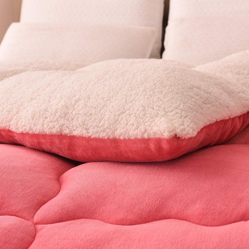 HKM-552723 Thick Lambskin Winter Duvet Insert with Double-Sided Velvet Lambswool Quilt