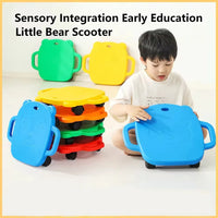 HKM-552979 Four-Wheel Balance Scooter for Sensory Training and Coordination - Children's Seated Skateboard with Silent Wheels