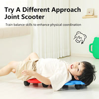 HKM-552979 Four-Wheel Balance Scooter for Sensory Training and Coordination - Children's Seated Skateboard with Silent Wheels