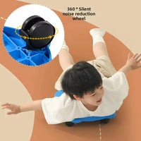 HKM-552979 Four-Wheel Balance Scooter for Sensory Training and Coordination - Children's Seated Skateboard with Silent Wheels