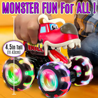 HKM-553043 Friction Monster Truck Toy with LED Light Wheels for Kids, Suitable for Ages 2 to 13