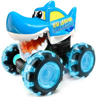 HKM-553043 Friction Monster Truck Toy with LED Light Wheels for Kids, Suitable for Ages 2 to 13