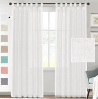 HKM-553107 Transparent Linen Yarn Curtain Window Screen - Semi-Sunshade in Various Colors and Styles