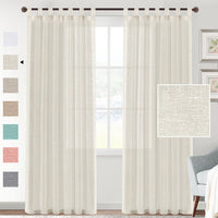 HKM-553107 Transparent Linen Yarn Curtain Window Screen - Semi-Sunshade in Various Colors and Styles