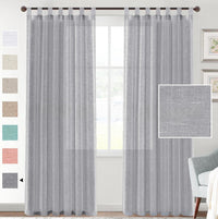 HKM-553107 Transparent Linen Yarn Curtain Window Screen - Semi-Sunshade in Various Colors and Styles