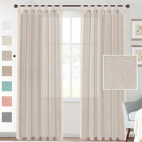 HKM-553107 Transparent Linen Yarn Curtain Window Screen - Semi-Sunshade in Various Colors and Styles