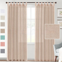 HKM-553107 Transparent Linen Yarn Curtain Window Screen - Semi-Sunshade in Various Colors and Styles
