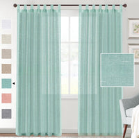 HKM-553107 Transparent Linen Yarn Curtain Window Screen - Semi-Sunshade in Various Colors and Styles