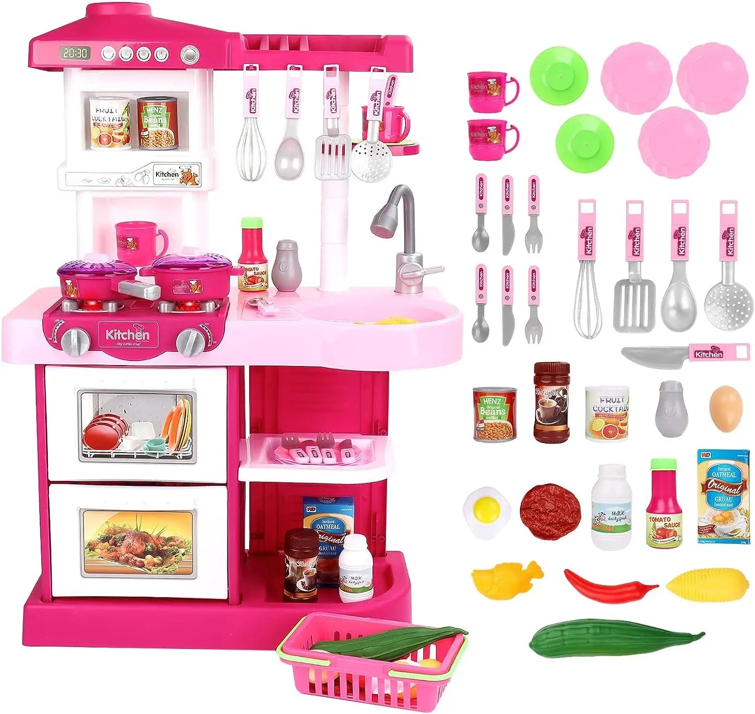 KTX-553235 Kids Pretend Play Cooking Set - Mini Kitchen Toys for Ages 2-14, EPT646097/EPT646098