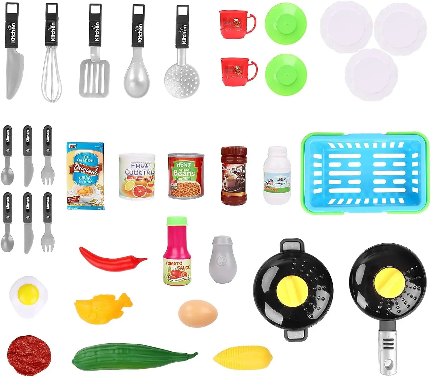 KTX-553235 Kids Pretend Play Cooking Set - Mini Kitchen Toys for Ages 2-14, EPT646097/EPT646098