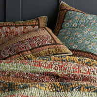 HKM-553235 Urban Stripe 3-Piece Cotton Bed Cover Set with Floral Design for 2.0m Bed