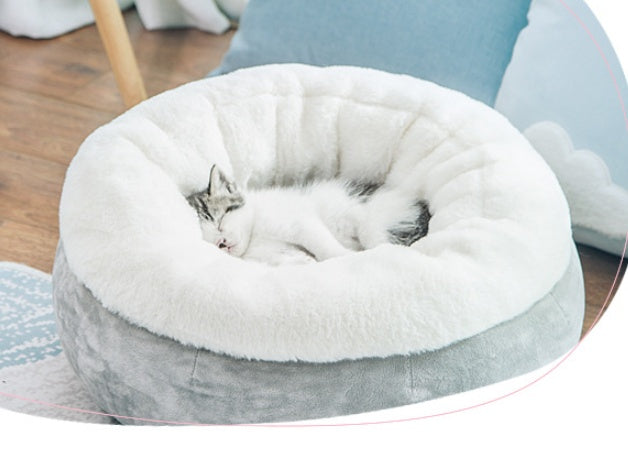 HKM-553363 Cozy Cloth Cat House for Small Dogs and Cats - Available in Pink and Gray