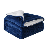 HKM-553363 Double-Sided Thickened Flannel Lamb Wool Composite Blanket - Geometric and Floral Prints in Various Colors
