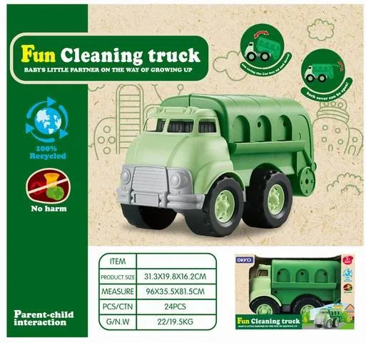 HKM-553363 Urban Dump Truck Assembly Toy - Friction Powered Engineering Vehicle for Kids Aged 2-7 Years