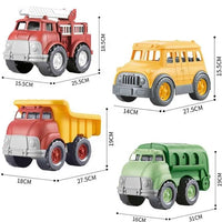 HKM-553363 Urban Dump Truck Assembly Toy - Friction Powered Engineering Vehicle for Kids Aged 2-7 Years