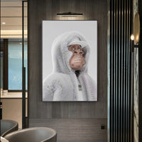 HKM-553555 Yacht Club Monkey Canvas Art for Contemporary Living Room Decor