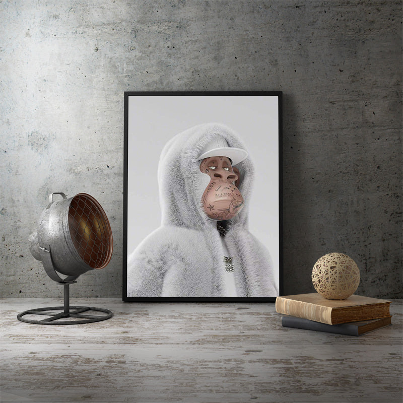 HKM-553555 Yacht Club Monkey Canvas Art for Contemporary Living Room Decor