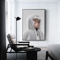 HKM-553555 Yacht Club Monkey Canvas Art for Contemporary Living Room Decor